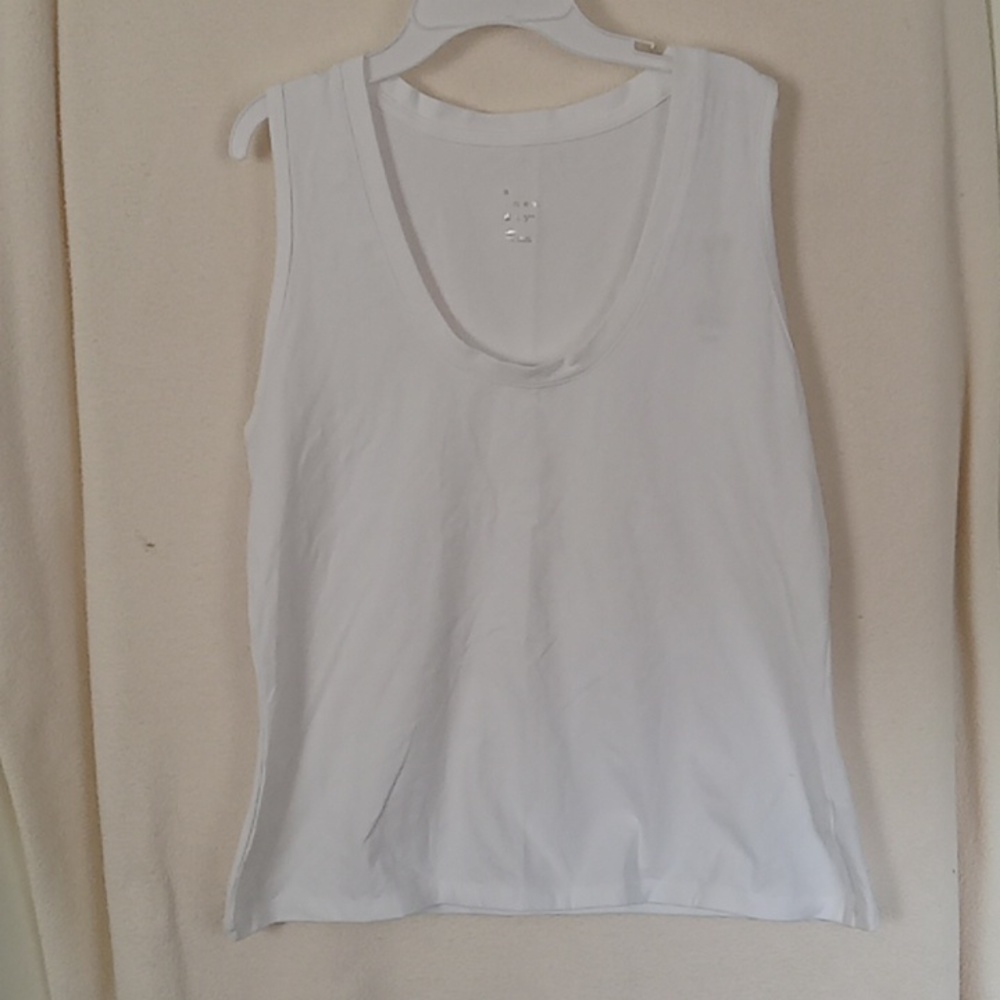 A new day simple white tank